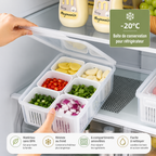 Organisateur Réfrigérateur à Compartiments — Fini les Légumes Oubliés au Fond du Frigo