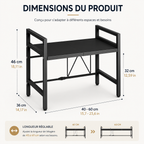 Support Micro-Ondes Extensible — Doublez Votre Espace Plan de Travail Sans Encombrement