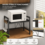 Support Micro-Ondes Extensible — Doublez Votre Espace Plan de Travail Sans Encombrement