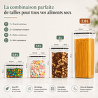 Boîtes Hermétiques Empilables — Set 7 Pièces, BPA Free, Tailles pour Cuisine et Garde-Manger