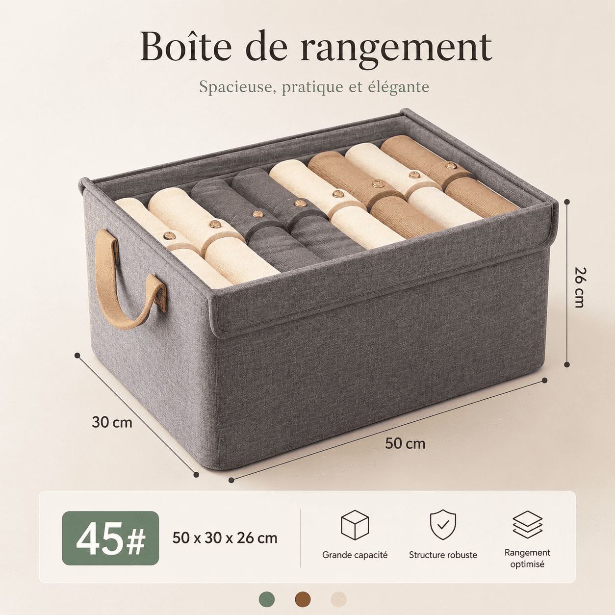 Boîte de Rangement Couvercle Rigide — Vos Vêtements Protégés, Organisés et Toujours Prêts