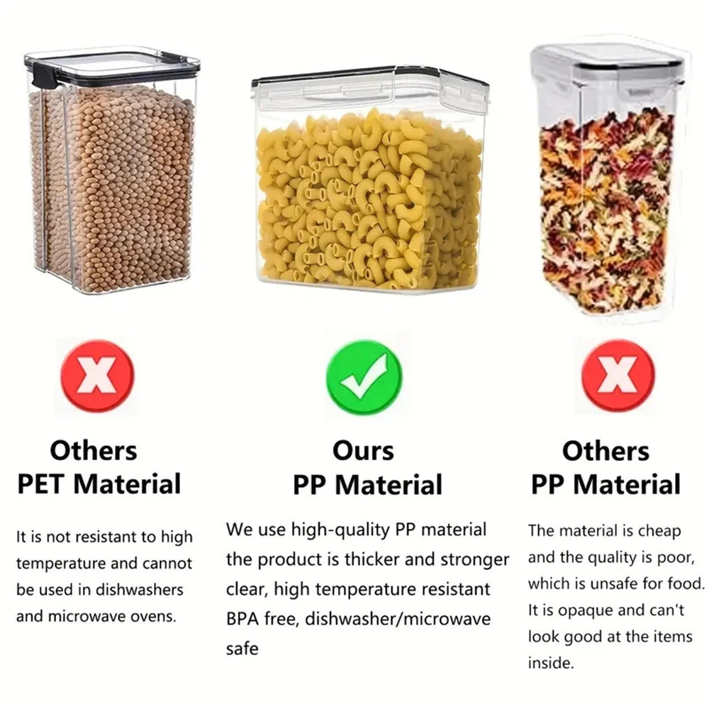 Boîtes Hermétiques Empilables — Set 7 Pièces, BPA Free, Tailles pour Cuisine et Garde-Manger