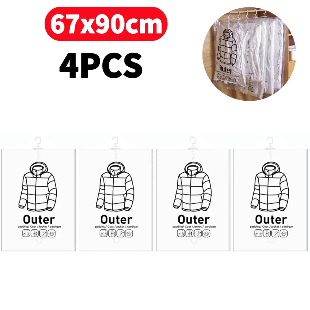 Kit Rangement Sous Vide Suspendu Sortlyn + Pompe Électrique (Jusqu'à -80% d'espace)