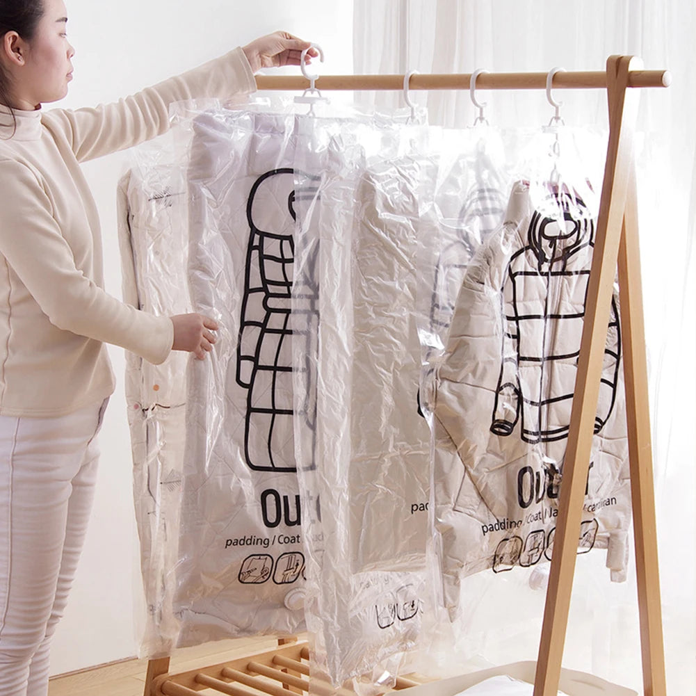 Kit Rangement Sous Vide Suspendu Sortlyn + Pompe Électrique (Jusqu'à -80% d'espace)