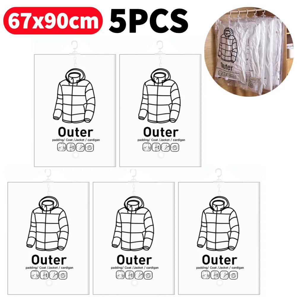 Kit Rangement Sous Vide Suspendu Sortlyn + Pompe Électrique (Jusqu'à -80% d'espace)