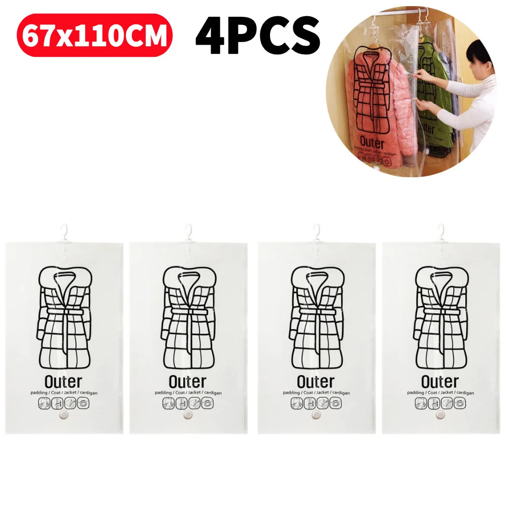 Kit Rangement Sous Vide Suspendu Sortlyn + Pompe Électrique (Jusqu'à -80% d'espace)