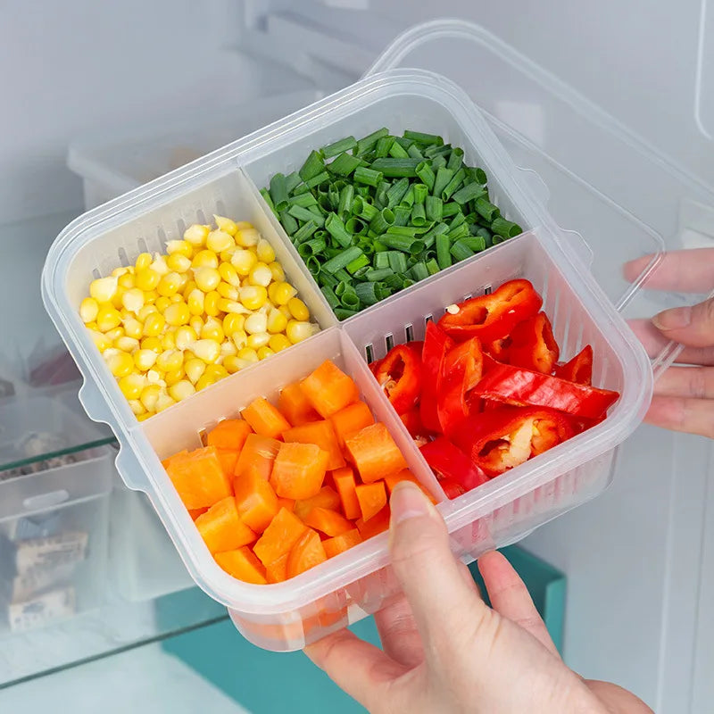 Organisateur Réfrigérateur à Compartiments — Fini les Légumes Oubliés au Fond du Frigo
