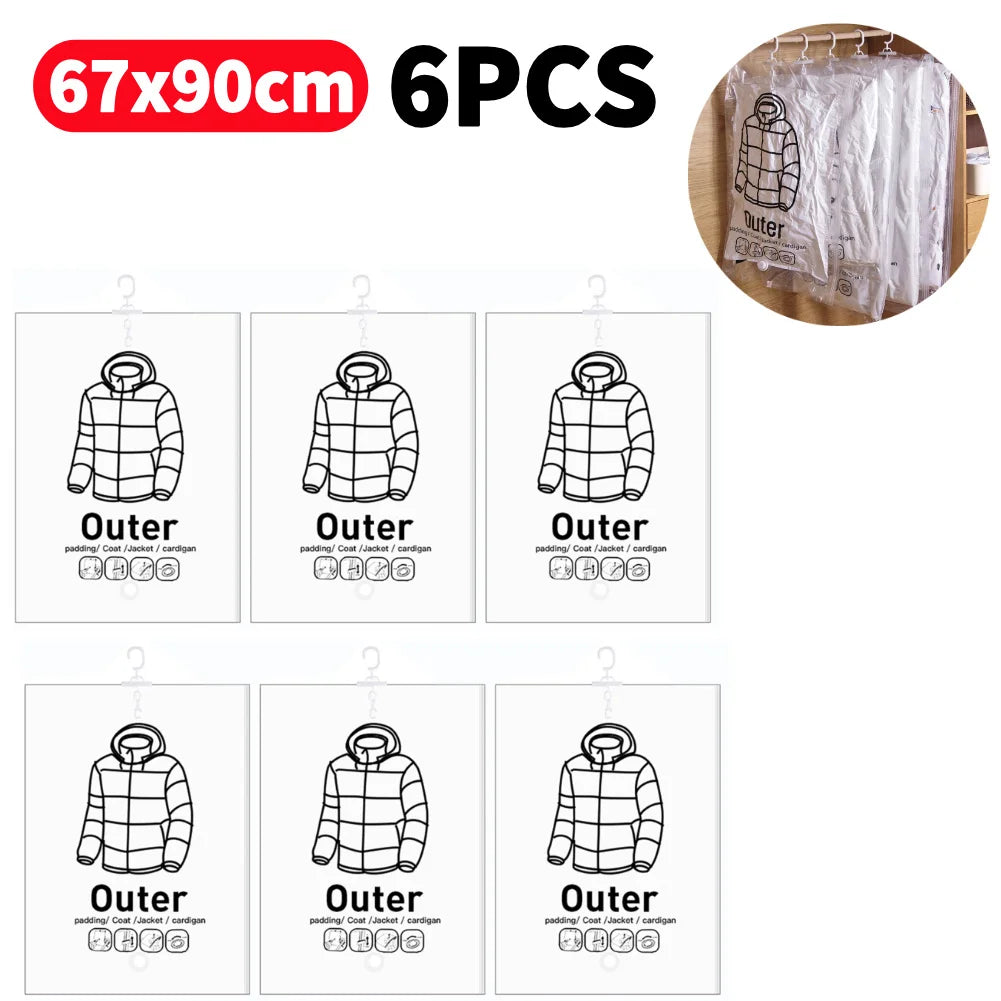 Kit Rangement Sous Vide Suspendu Sortlyn + Pompe Électrique (Jusqu'à -80% d'espace)