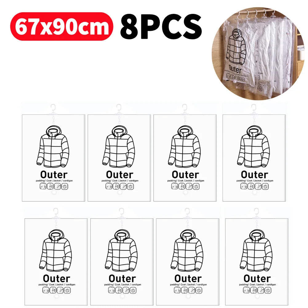 Kit Rangement Sous Vide Suspendu Sortlyn + Pompe Électrique (Jusqu'à -80% d'espace)