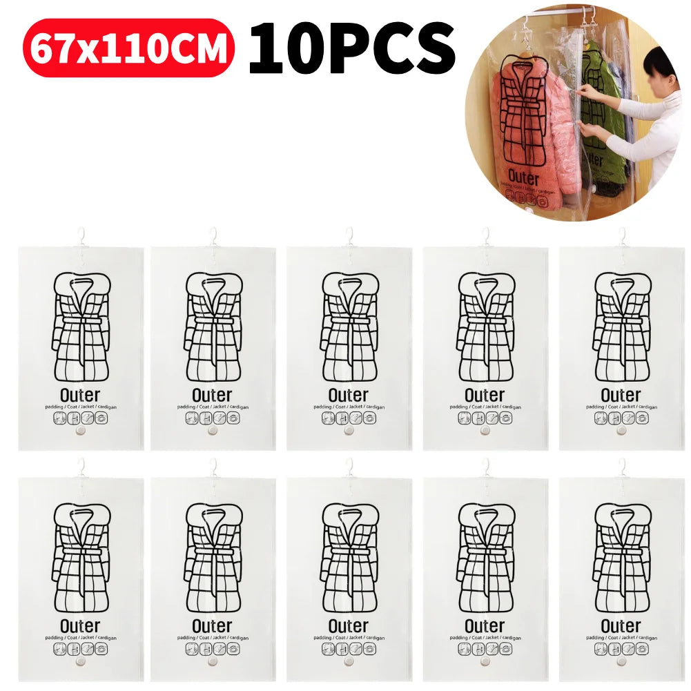 Kit Rangement Sous Vide Suspendu Sortlyn + Pompe Électrique (Jusqu'à -80% d'espace)