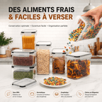 Boîtes Hermétiques Empilables — Set 7 Pièces, BPA Free, Tailles pour Cuisine et Garde-Manger