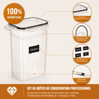Boîtes Hermétiques Empilables — Set 7 Pièces, BPA Free, Tailles pour Cuisine et Garde-Manger