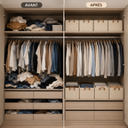 Boîte Organisatrice Sortlyn — Rangement Structuré en Tissu Premium pour Armoire