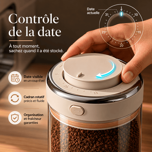Bocal Hermétique Café — Fini le Café Éventé, Chaque Tasse Aussi Fraîche que la Première
